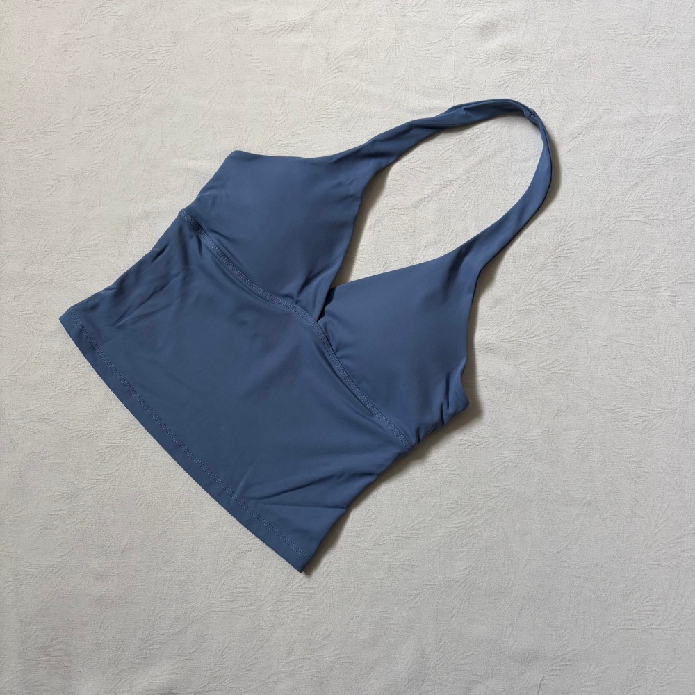Logo V-neck Hanging Neck Vest  - Home Gym Yoga 评论和价格