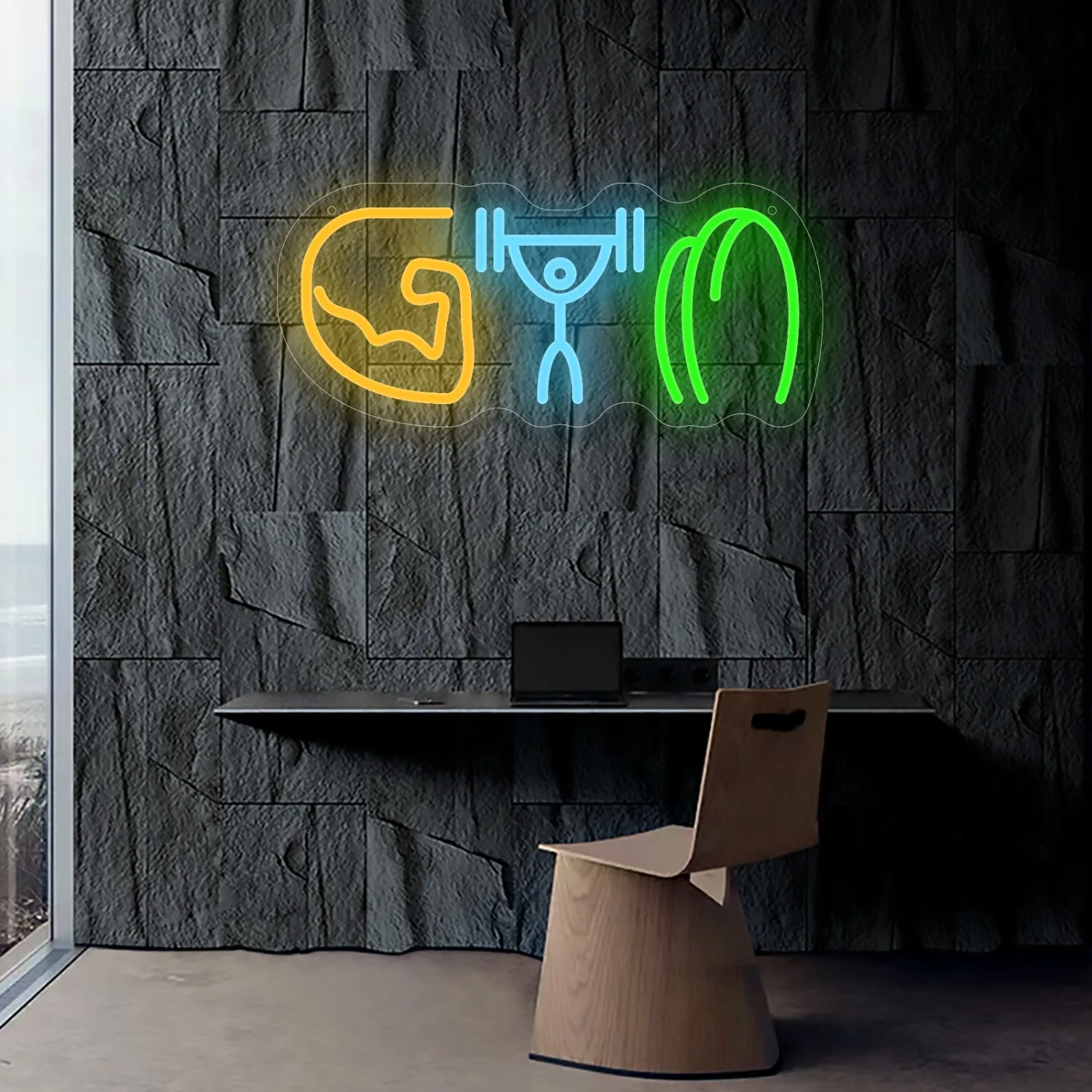 Gym Neon Sign Weightlifting Mu - Home Gym Neon Sign 评论和价格