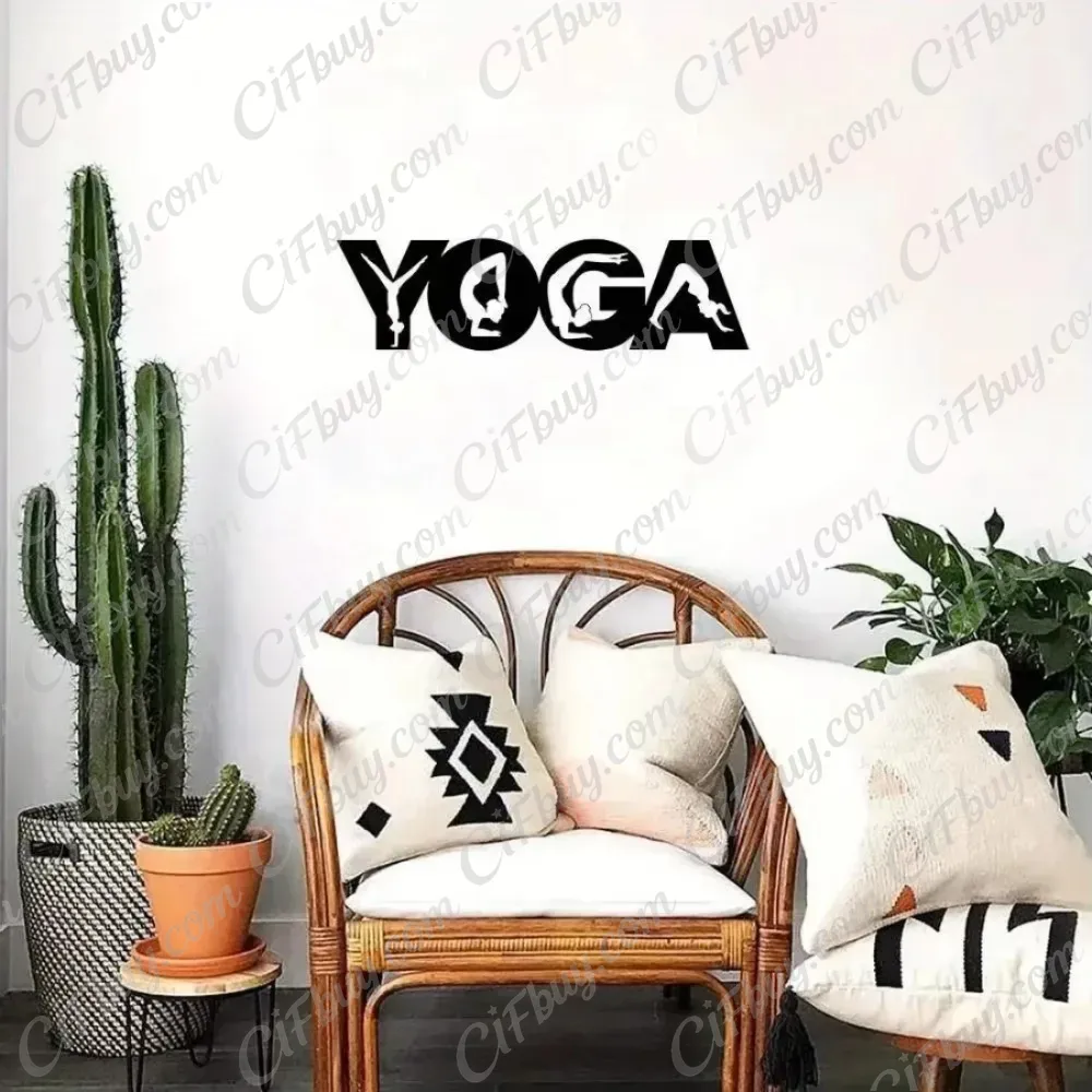 CIFBUY Yoga Poses Metal Wall A - Home Gym Yoga 评论和价格