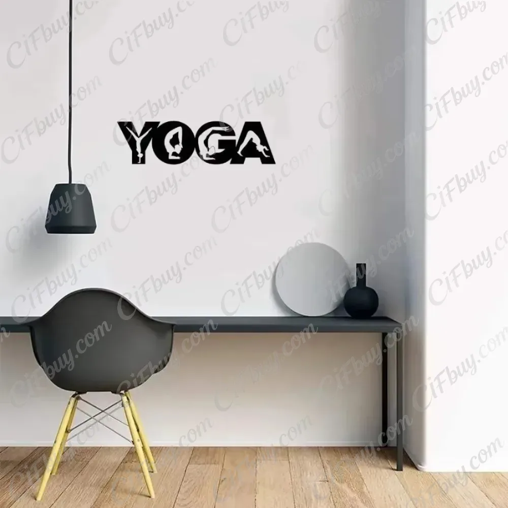 CIFBUY Yoga Poses Metal Wall A - Home Gym Yoga 评论和价格