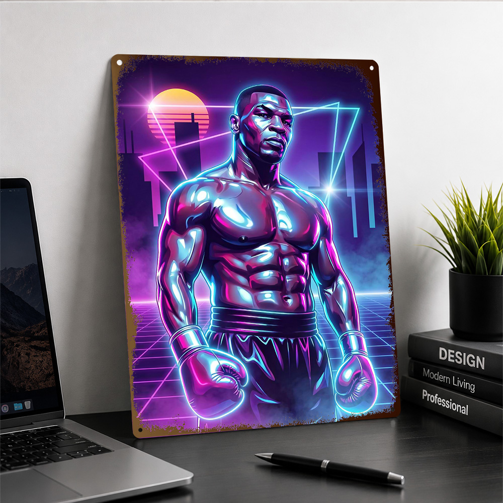 Mike Tyson Boxing Textured Met - Home Gym Neon Sign 评论和价格