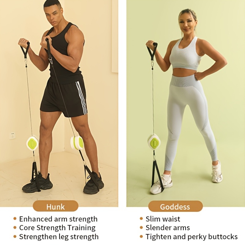Portable Retractable Cable Tra - Home Gym Equipment Set 评论和价格
